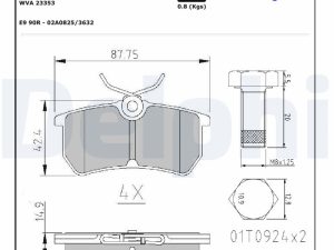 Set placute frana DELPHI LP2480