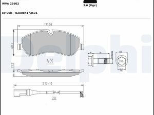 Set placute frana DELPHI LP2661