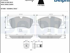 Set placute frana DELPHI LP2662