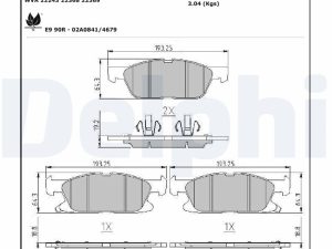 Set placute frana DELPHI LP3241