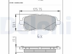 Set placute frana DELPHI LP3279