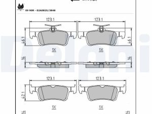 Set placute frana DELPHI LP3369