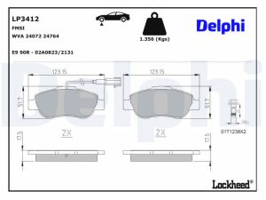 Set placute frana DELPHI LP3412