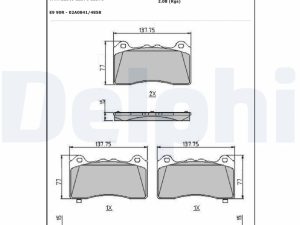 Set placute frana DELPHI LP3436