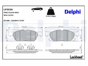 Set placute frana DELPHI LP3536
