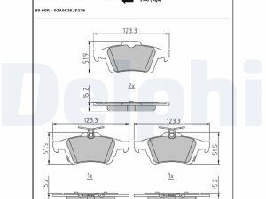 Set placute frana DELPHI LP3600