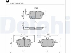Set placute frana DELPHI LP3607