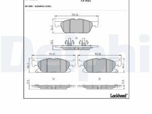 Set placute frana DELPHI LP3643
