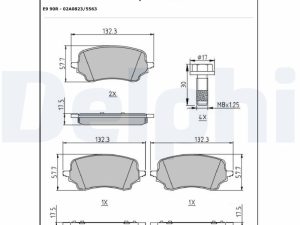 Set placute frana DELPHI LP3648