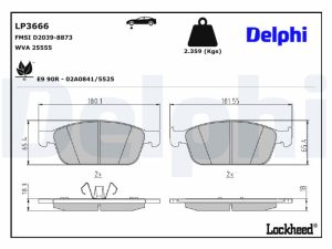Set placute frana DELPHI LP3666