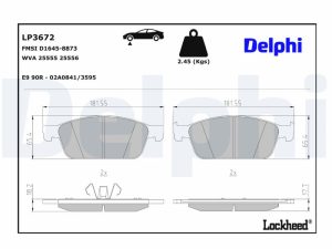 Set placute frana DELPHI LP3672