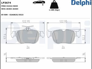Set placute frana DELPHI LP3674
