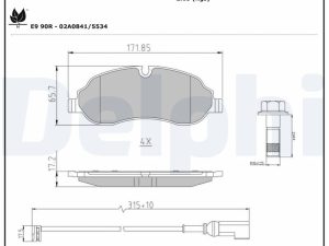 Set placute frana DELPHI LP3682