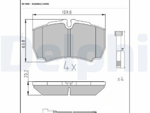 Set placute frana DELPHI LP3686