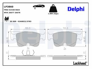 Set placute frana DELPHI LP3860