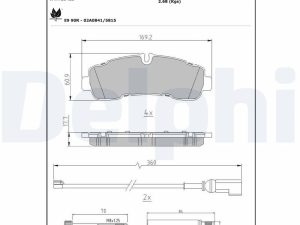 Set placute frana DELPHI LP3886