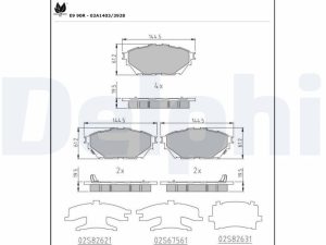 Set placute de frana frana de parcare cu disc DELPHI LP3919