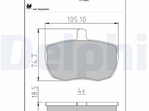 Set placute frana DELPHI LP41