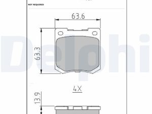 Set placute frana DELPHI LP45