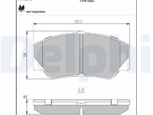 Set placute frana DELPHI LP488