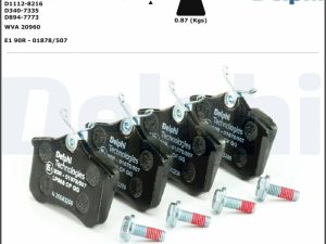 Set placute frana DELPHI LP565