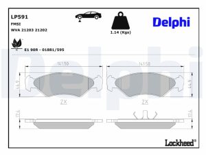Set placute frana DELPHI LP591