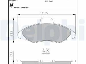 Set placute frana DELPHI LP673