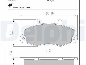Set placute frana DELPHI LP766