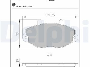 Set placute frana DELPHI LP767