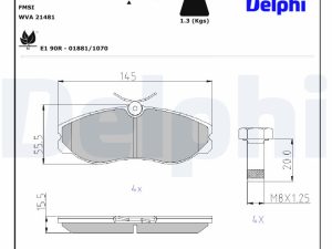 Set placute frana DELPHI LP847