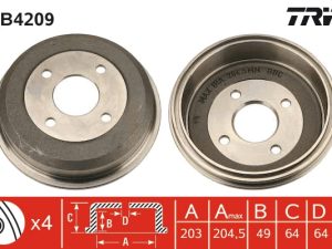 Tambur frana TRW DB4209 – FORD | AutoRival