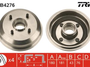 Tambur frana TRW DB4276 – FORD | AutoRival