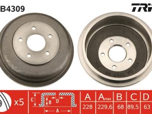 Tambur frana TRW DB4309 – FORD | AutoRival