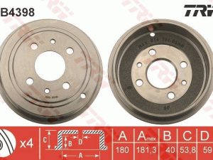 Tambur frana TRW DB4398 – FORD | AutoRival