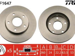 Disc frana TRW DF1647 – FORD | AutoRival