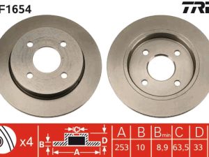Disc frana TRW DF1654 – FORD | AutoRival
