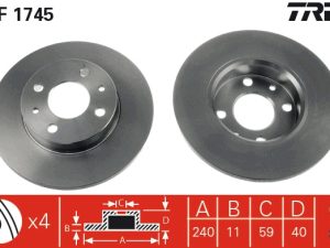 Disc frana TRW DF1745 – FORD | AutoRival