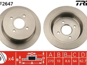 Disc frana TRW DF2647 – FORD | AutoRival