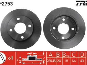 Disc frana TRW DF2753 – FORD | AutoRival