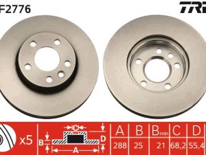 Disc frana TRW DF2776 – FORD | AutoRival