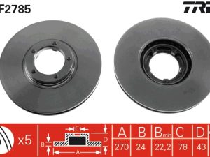 Disc frana TRW DF2785 – FORD | AutoRival