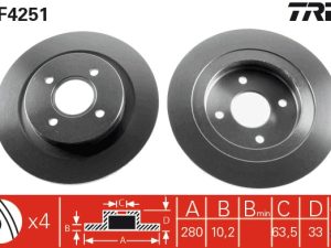 Disc frana TRW DF4251 – FORD | AutoRival