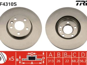 Disc frana TRW DF4310S – FORD | AutoRival