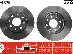 Disc frana TRW DF4375 – FORD | AutoRival