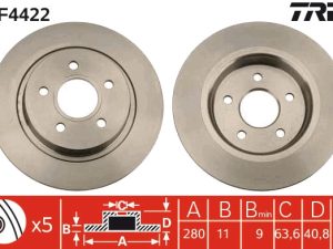 Disc frana TRW DF4422 – FORD | AutoRival