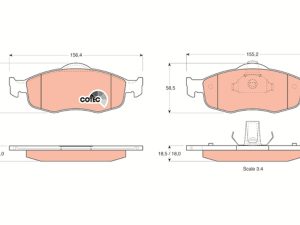 Set placute frana TRW GDB1107 – FORD | AutoRival