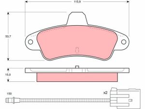 Set placute frana TRW GDB1112 – FORD | AutoRival
