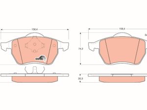 Set placute frana TRW GDB1204 – FORD | AutoRival