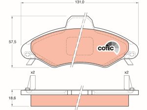 Set placute frana TRW GDB1349 – FORD | AutoRival