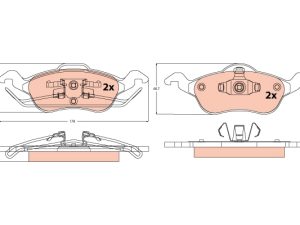 Set placute frana TRW GDB1358 – FORD | AutoRival